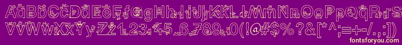 SpBearDb Font – Yellow Fonts on Purple Background