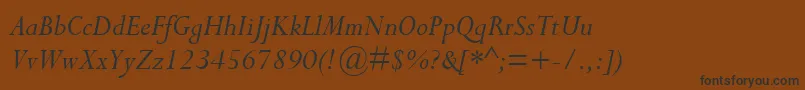 CompleatSsiItalic Font – Black Fonts on Brown Background