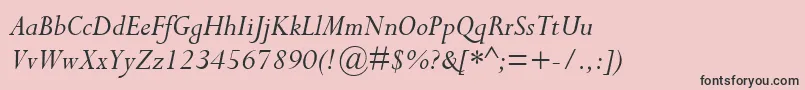 Шрифт CompleatSsiItalic – чёрные шрифты на розовом фоне