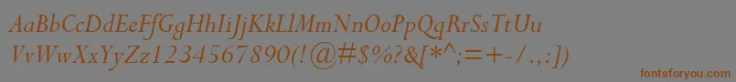CompleatSsiItalic Font – Brown Fonts on Gray Background