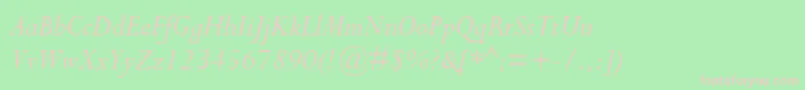 CompleatSsiItalic-Schriftart – Rosa Schriften auf grünem Hintergrund