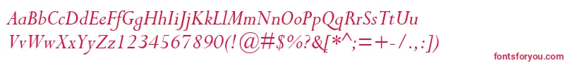 Czcionka CompleatSsiItalic – czerwone czcionki