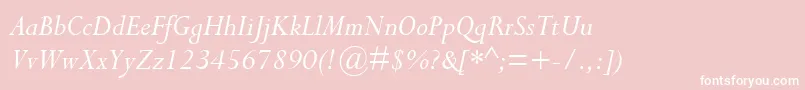 CompleatSsiItalic Font – White Fonts on Pink Background