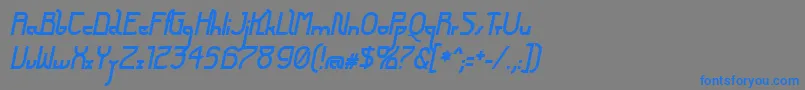 FuturexArthurBoldItalic Font – Blue Fonts on Gray Background
