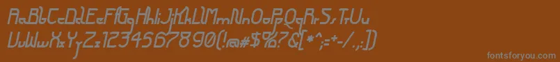 FuturexArthurBoldItalic Font – Gray Fonts on Brown Background