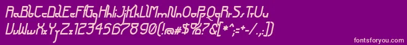 FuturexArthurBoldItalic Font – Pink Fonts on Purple Background