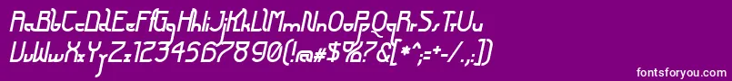 FuturexArthurBoldItalic Font – White Fonts on Purple Background