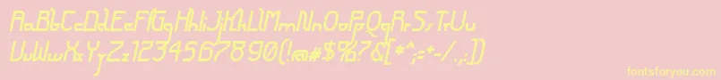 FuturexArthurBoldItalic Font – Yellow Fonts on Pink Background