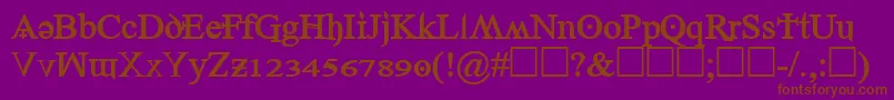 Police Denial2regularbold – polices brunes sur fond violet
