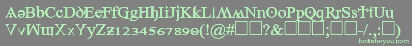 Denial2regularbold Font – Green Fonts on Gray Background