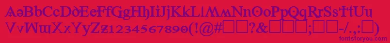 Denial2regularbold Font – Purple Fonts on Red Background
