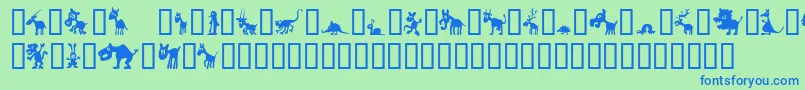 フォントWin – 青い文字は緑の背景です。