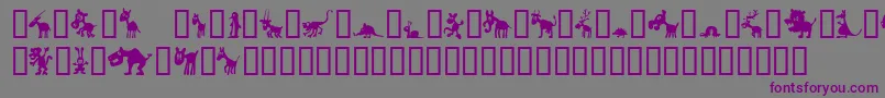 Win Font – Purple Fonts on Gray Background