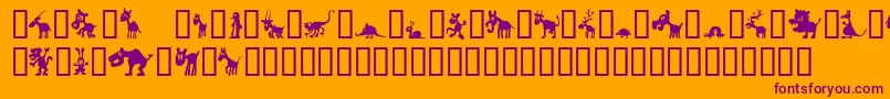 フォントWin – オレンジの背景に紫のフォント