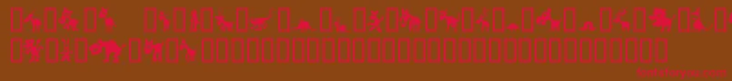 Win Font – Red Fonts on Brown Background