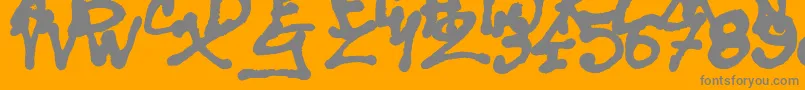 Police SisterSpray – polices grises sur fond orange