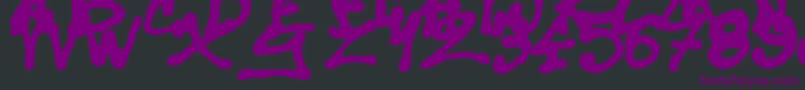 Шрифт SisterSpray – фиолетовые шрифты на чёрном фоне
