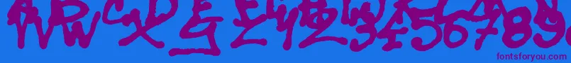 SisterSpray-fontti – violetit fontit sinisellä taustalla