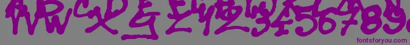 SisterSpray Font – Purple Fonts on Gray Background