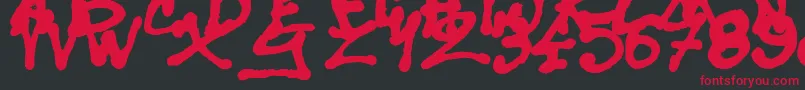 SisterSpray Font – Red Fonts on Black Background