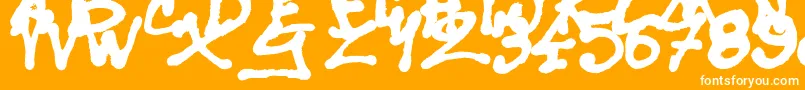 SisterSpray Font – White Fonts on Orange Background