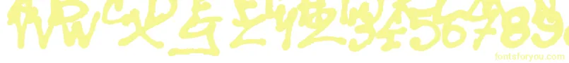 SisterSpray-fontti – keltaiset fontit