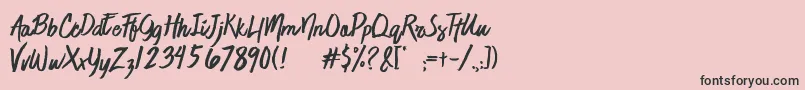 JaimeBlues Font – Black Fonts on Pink Background