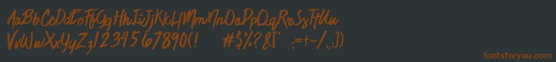 JaimeBlues Font – Brown Fonts on Black Background