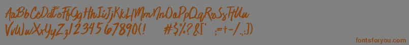 JaimeBlues Font – Brown Fonts on Gray Background