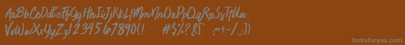 JaimeBlues Font – Gray Fonts on Brown Background
