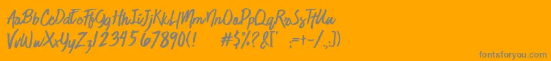 JaimeBlues Font – Gray Fonts on Orange Background