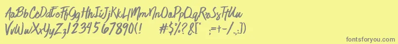 JaimeBlues Font – Gray Fonts on Yellow Background