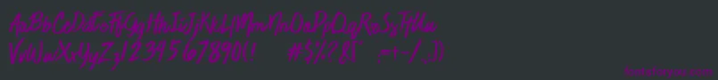 JaimeBlues Font – Purple Fonts on Black Background