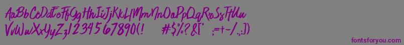 JaimeBlues Font – Purple Fonts on Gray Background