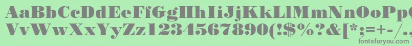 SanasoftPoster.Kz Font – Gray Fonts on Green Background