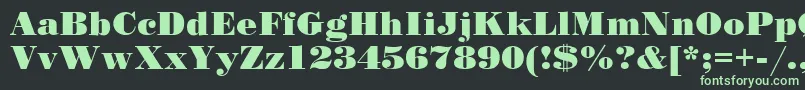 SanasoftPoster.Kz Font – Green Fonts on Black Background