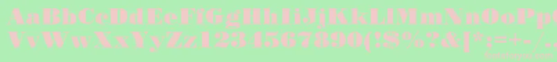 SanasoftPoster.Kz Font – Pink Fonts on Green Background