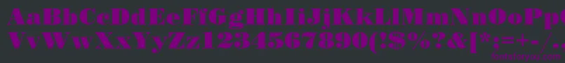 SanasoftPoster.Kz Font – Purple Fonts on Black Background