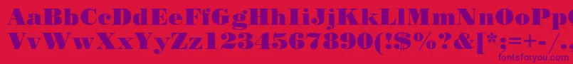 SanasoftPoster.Kz Font – Purple Fonts on Red Background