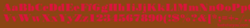 SanasoftPoster.Kz Font – Red Fonts on Brown Background