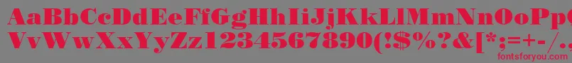 SanasoftPoster.Kz Font – Red Fonts on Gray Background
