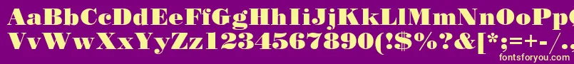 SanasoftPoster.Kz Font – Yellow Fonts on Purple Background
