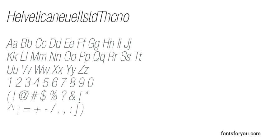 Шрифт HelveticaneueltstdThcno – алфавит, цифры, специальные символы