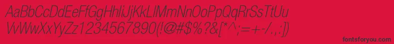 HelveticaneueltstdThcno Font – Black Fonts on Red Background
