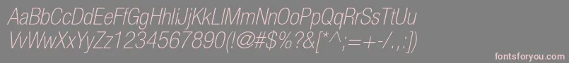 HelveticaneueltstdThcno Font – Pink Fonts on Gray Background