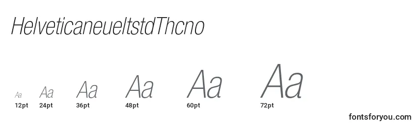 Размеры шрифта HelveticaneueltstdThcno