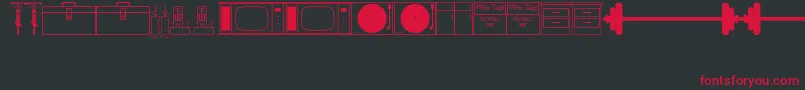 Thrift Font – Red Fonts on Black Background