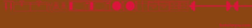 Thrift Font – Red Fonts on Brown Background