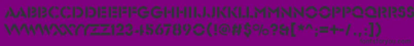 フォントGlendaleStencilRegular – 紫の背景に黒い文字
