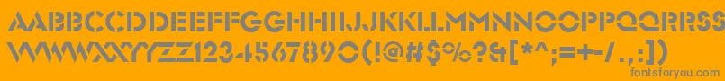 GlendaleStencilRegular Font – Gray Fonts on Orange Background